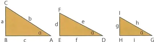 Recuadro histórico sobre el conocimiento de las razones trigonométricas por los matemáticos egipcios.