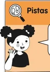 Recuadro naranja 'Pistas' con dos niñas: una dice que primero se resuelven las operaciones entre paréntesis; la otra dice que si son solo sumas se pueden aplicar sus propiedades.