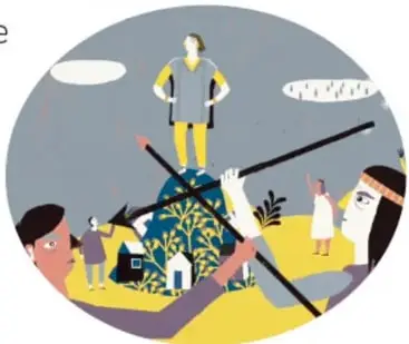 Ilustración sobre fondo azul grisáceo y tierra color salmón: un niño de camisa blanca y pantalón amarillo junto a una serpiente con franjas moradas y amarillas; mariposa morada y estrellas blancas; plantas estilizadas a los lados.