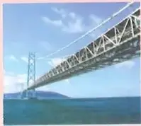 Fotografía del puente Akashi Kaikyō, en Japón.