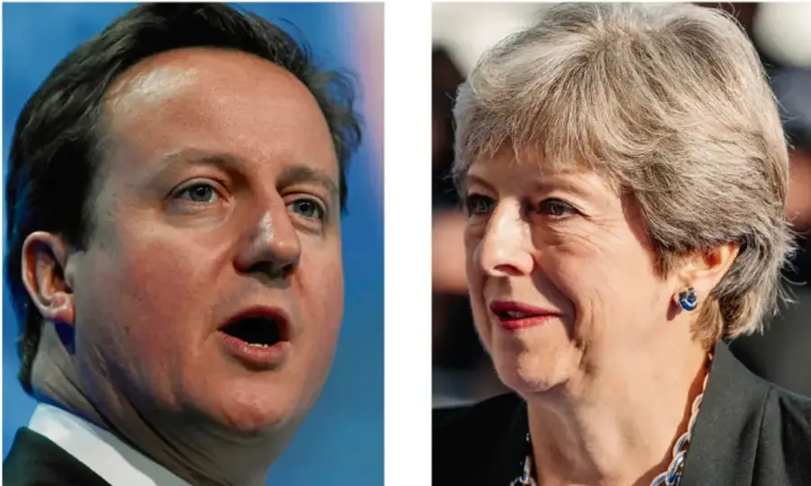 Retrato de David Cameron, ex primer ministro británico.