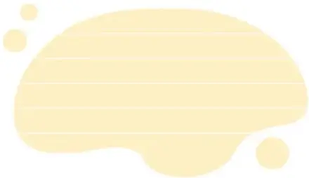 Nube amarilla con líneas para escribir la respuesta de la pregunta 3.
