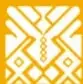 Ícono decorativo con motivo geométrico sobre fondo amarillo.
