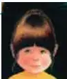 Retrato de una niña con pelo castaño, probablemente Natacha.