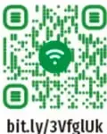 Recuadro con instrucción para observar el video '¡La sempiterna geometría!' junto con un código QR verde y el enlace bit.ly/3VfgLUk.