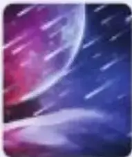 Ilustración de varios meteoritos ingresando a la atmósfera terrestre.