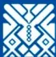 Ícono geométrico de estilo mexicano (greca) en color azul sobre fondo blanco.