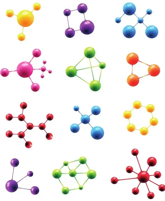 Ilustración con 12 modelos moleculares 3D de distintos colores y geometrías representando diversas macromoléculas y compuestos químicos.