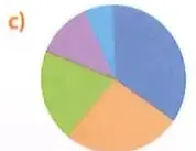 Cuatro opciones de gráficos circulares identificadas con las letras a, b, c y d.
