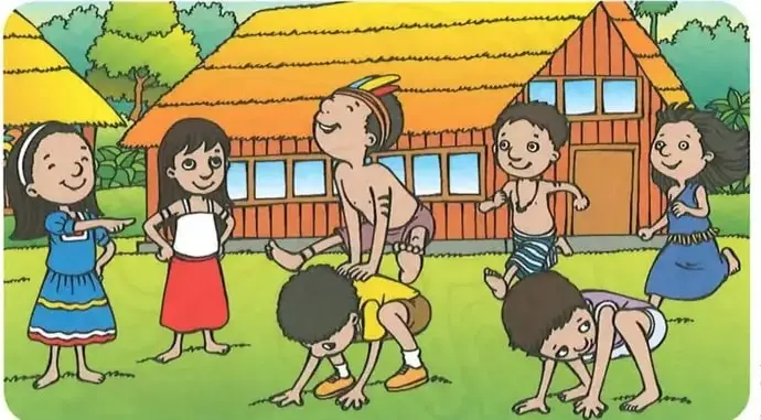 Niños que se dirigen a la escuela utilizando distintos medios de transporte.