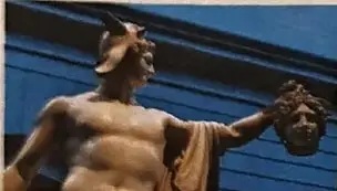 Representación en un vaso griego de una batalla de los griegos que defienden el cuerpo de Patroclo.
