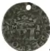 Anverso de la Moneda Carlos y Juana, Primer Tipo Sin Agua, 1/2 Real de México, plata, diámetro 18 mm, Casa de Moneda de México, Museo Numismático Nacional.