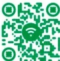 Código QR verde que enlaza al recurso informático "Constructores de paz" con el enlace bit.ly/45mt62Z.