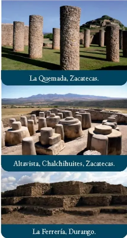 Estructuras circulares en Altavista, Chalchihuites, Zacatecas.