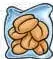 La bolsa con pan tiene menor masa que la bolsa de harina de 1 kg.