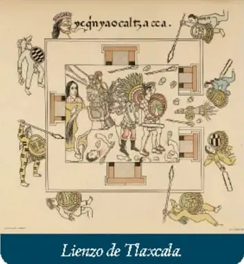 Lienzo de Tlaxcala: escenas históricas con influencia europea.