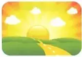 Ilustración de un amanecer, que representa un suceso seguro.