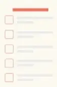 Ilustración de una lista de verificación con algunas casillas marcadas, representando el seguimiento.