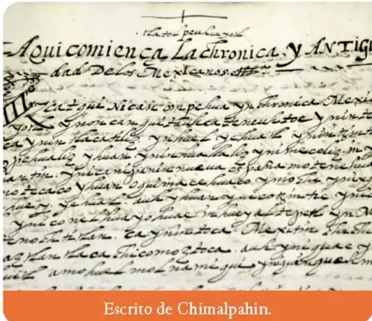 Lámina del Lienzo de Tlaxcala con escenas de guerreros, glifos y personajes, etiquetada como 'Lienzo de Tlaxcala'.