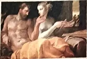 Pintura de J. Jordaens titulada *Ulises en la cueva de Polifemo*, fechada en 1630.