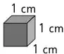 Cubo unitario de 1 cm de arista.