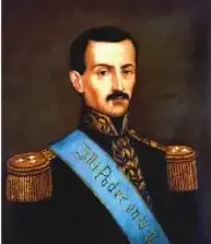 Retrato de José María Urbina y Viteri, presentado como presidente en la galería del Palacio de Gobierno de Quito.