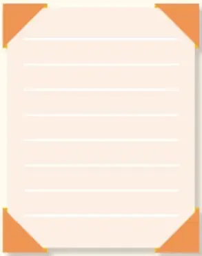 Nota adhesiva naranja con líneas para escribir, usada como espacio de anotaciones.