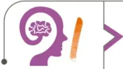 Infografía en zigzag con seis secciones numeradas, cada una con un ícono (cerebro, bombilla, diván de terapia, persona meditando, avión sobre globo terráqueo, documento con pluma) y un texto explicativo de la estrategia correspondiente.