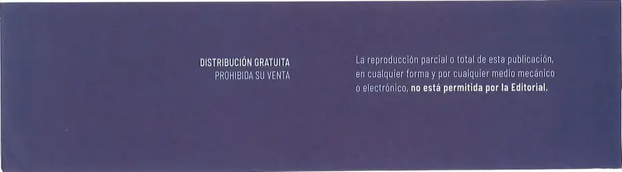 Aviso de distribución gratuita y prohibición de venta o reproducción no autorizada.