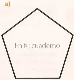 Pentágono para trazar sus diagonales.