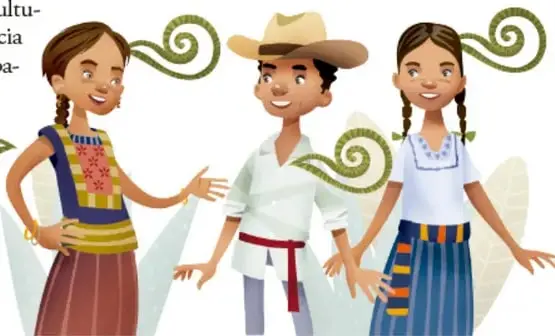 Tabla de tres columnas (Lugares, Cosas, Alimentos) con ejemplos de palabras de origen náhuatl y su etimología.