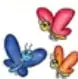 Ticket de salida con mariposas.