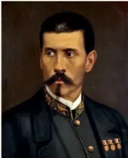 Retrato de Porfirio Díaz con uniforme militar y condecoraciones