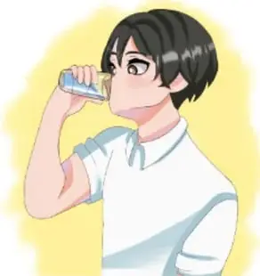 Niño bebiendo agua de un vaso.