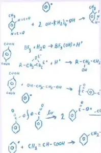 Recuadro de interdisciplinariedad sobre Matemática y Química, con esquemas de reacciones químicas.