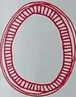 Marco ovalado para el autorretrato del estudiante.