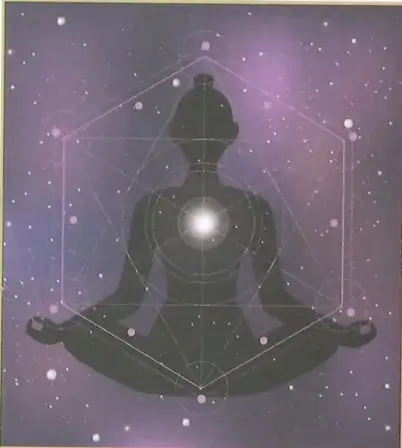 Imagen abstracta de figura humana frente al cosmos representando el origen sobrenatural