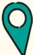 Icono de marcador de mapa (pin) en color turquesa.