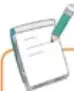 Recuadro con lápiz que contiene la definición de texto objetivo e informativo para completar.