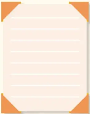 Hoja de notas con líneas para escribir.