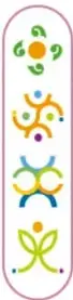 Iconos verticales de los cuatro Campos formativos, cada uno con su etiqueta de texto.