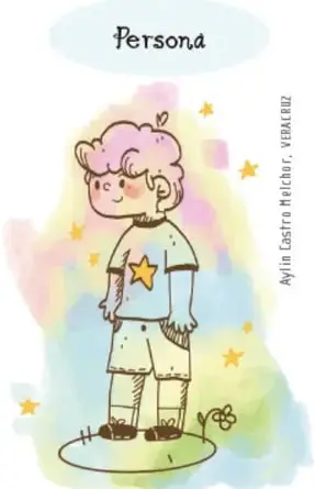 Ilustración de un niño con camiseta de estrella, ejemplo de informar sobre una persona