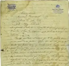 Imagen de la Carta de Jamaica, un documento relacionado con las ideas de unidad y libertad de Simón Bolívar.