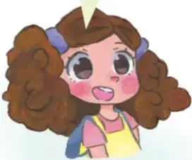Ilustración de una niña con cabello castaño saludando: «¡Hola, maestra, buenos días!» y «¡Mah cualli tonalli!» con la nota 'Buenos días', en náhuatl.