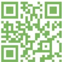 Código QR verde para observar las esculturas de Kusama, con el enlace https://bit.ly/3uX6zsF.