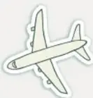 Ilustración de un avión de papel