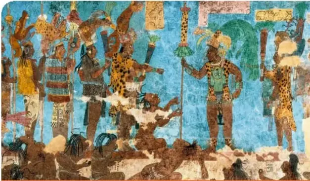 Cuadro de castas (detalle) con 16 viñetas que muestran parejas y familias clasificadas por su origen étnico durante la Colonia.