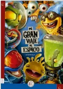 Portada de Mi gran viaje al espacio: personajes coloridos y un cohete espacial.