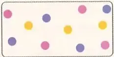 Rectángulo que representa una bolsa con 11 pelotas: 4 azules, 3 amarillas y 4 lilas.