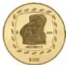 Reverso de una moneda de oro de 1 onza, México 1996, con la figura de un sacerdote, de la Colección Casa de Moneda de México.